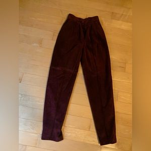 Genuine suede pants